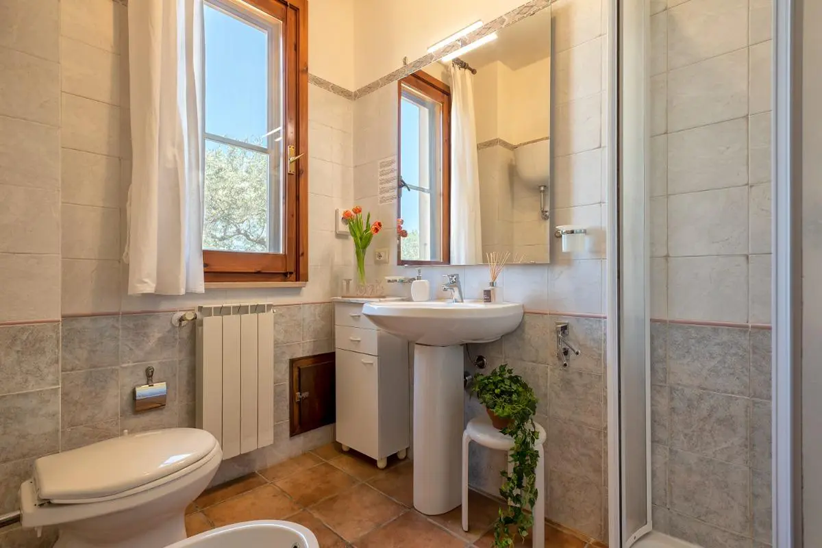 Villa Grazia Alghero - Chambre à l'étage supérieur - lavabo panoramique